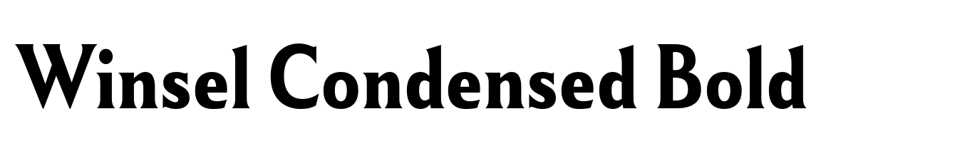 Winsel Condensed Bold